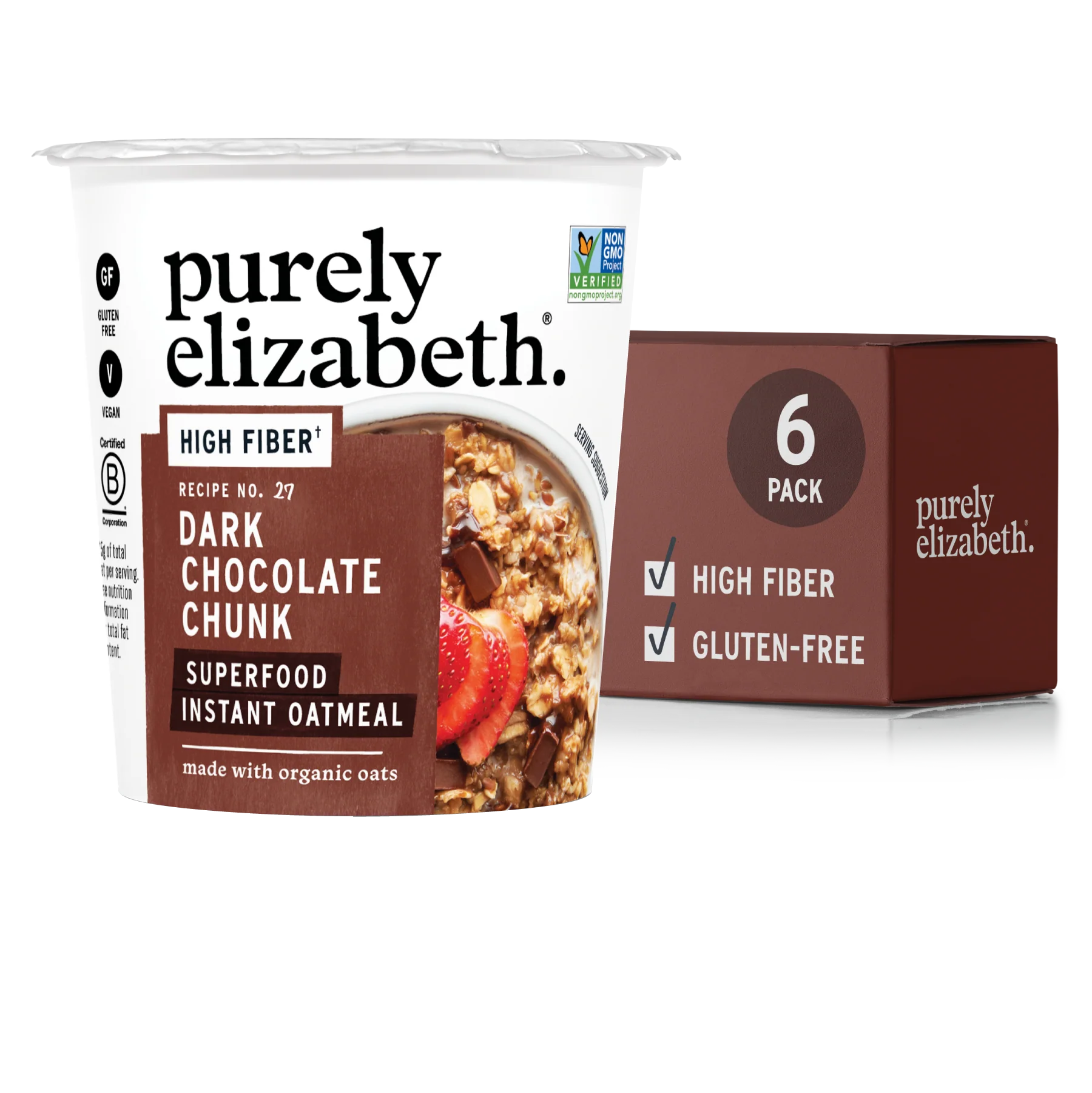 Dark Chocolate Chunk Superfood Oat Cup with Prebiotic Fiber - Image 6